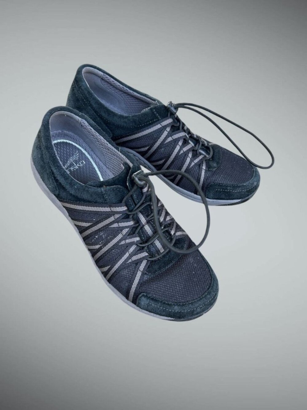 Dansko Women's Black Suede and Mesh Honor Comfort Sneakers Size 38